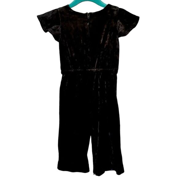 Cat & Jack Girls Black Velvet Style Flutter Sleeve One Piece. 18 Months. NEW. - Picture 2 of 9